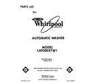 Whirlpool LA9300XTW1 front cover diagram