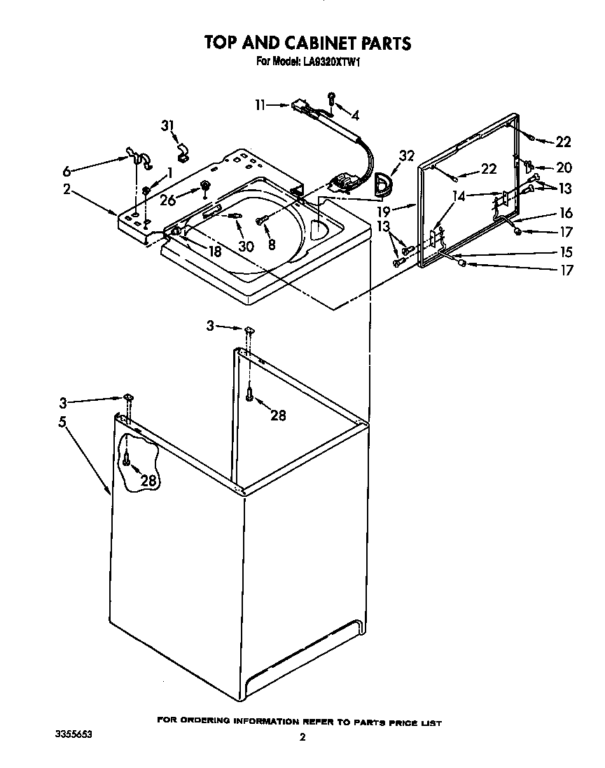 Top and cabinet