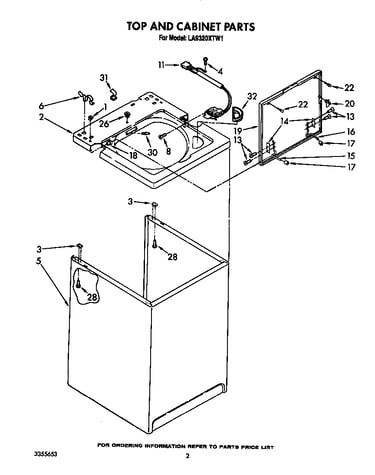 Top and cabinet