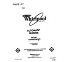 Whirlpool LA9480XWW2 front cover diagram