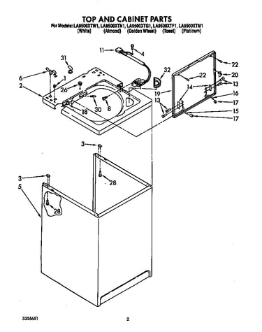 Top and cabinet