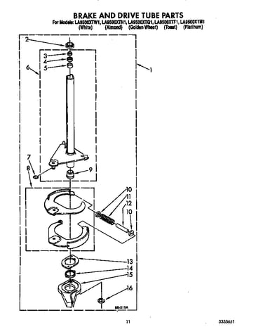 Brake and drive tube