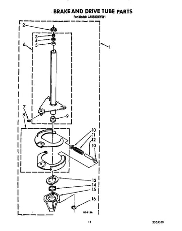 Brake and drive tube