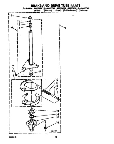 Brake and drive tube