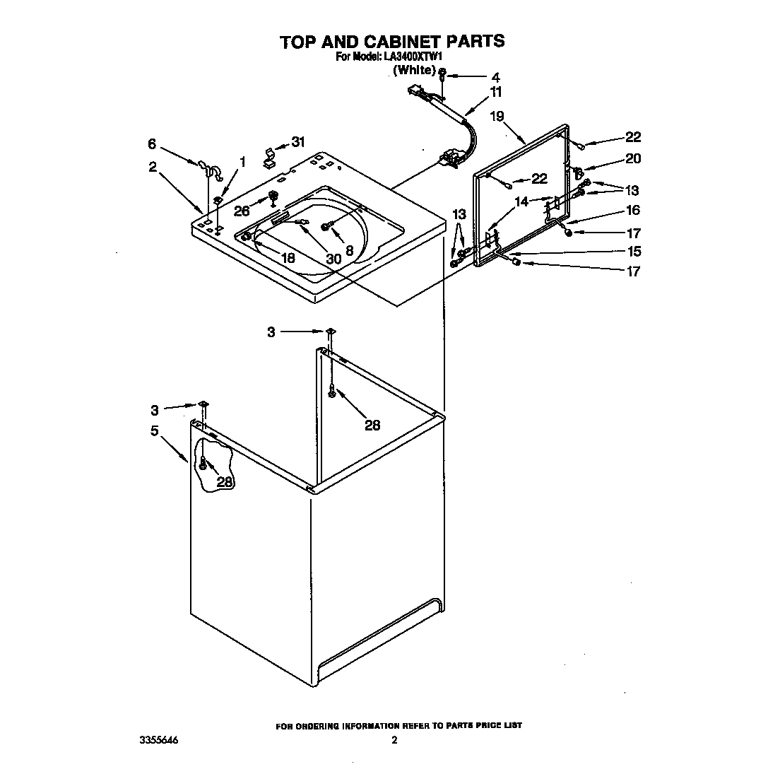 Top and cabinet