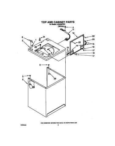 Top and cabinet