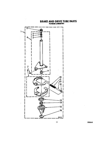 Brake and drive tube