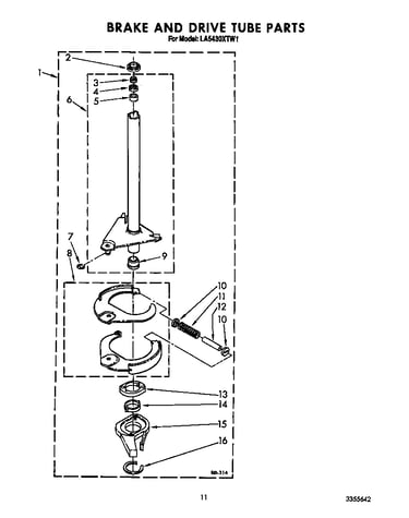 Brake and drive tube