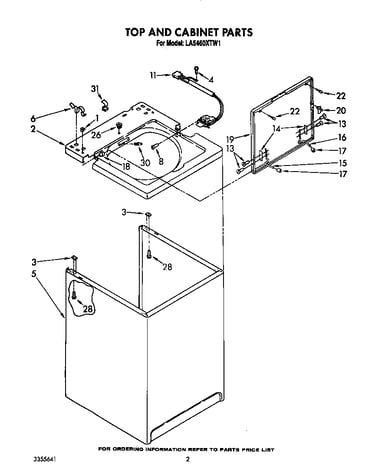 Top and cabinet