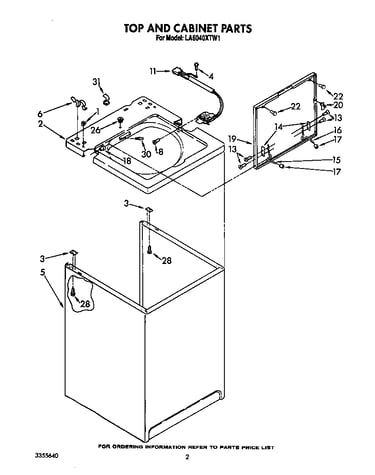 Top and cabinet