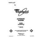 Whirlpool LA6300XTW1 front cover diagram