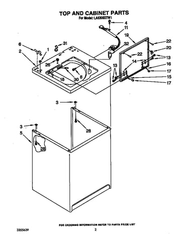 Top and cabinet