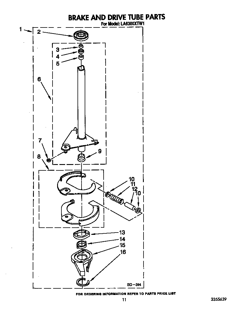 BRAKE AND DRIVE TUBE