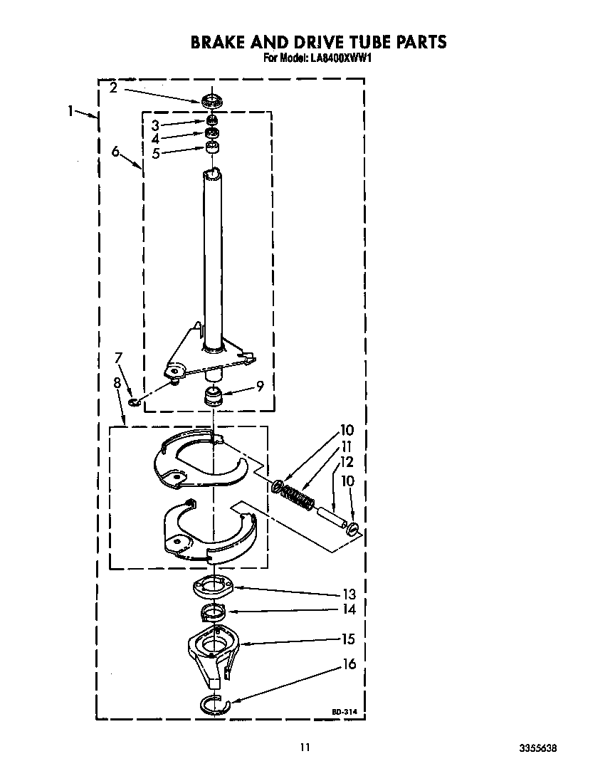 BRAKE AND DRIVE TUBE