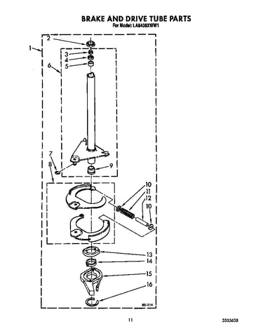 Brake and drive tube