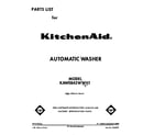 KitchenAid KAWE842WWH1 front cover diagram