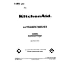 KitchenAid KAWE460WWH1 front cover diagram