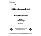 KitchenAid KAWE564WWH1 front cover diagram