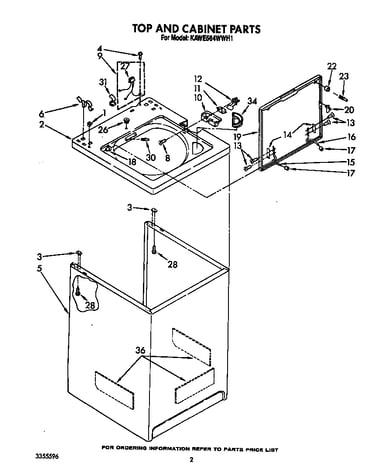 Top and cabinet