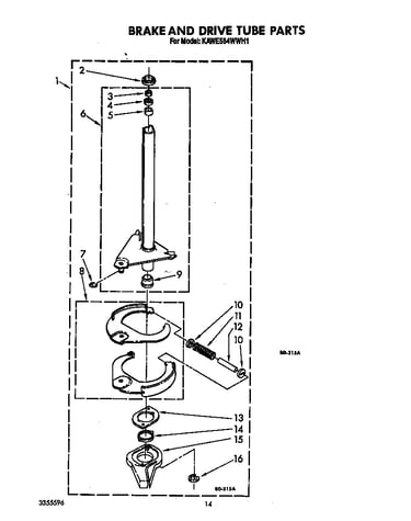 Brake and drive tube
