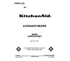 KitchenAid KAWE764WWH1 front cover diagram