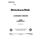 KitchenAid KAWE860WWH1 front cover diagram