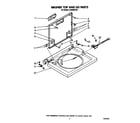 Whirlpool LC4900XTW1 washer top and lid diagram