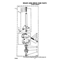 Whirlpool LC4900XTW1 brake and drive tube diagram