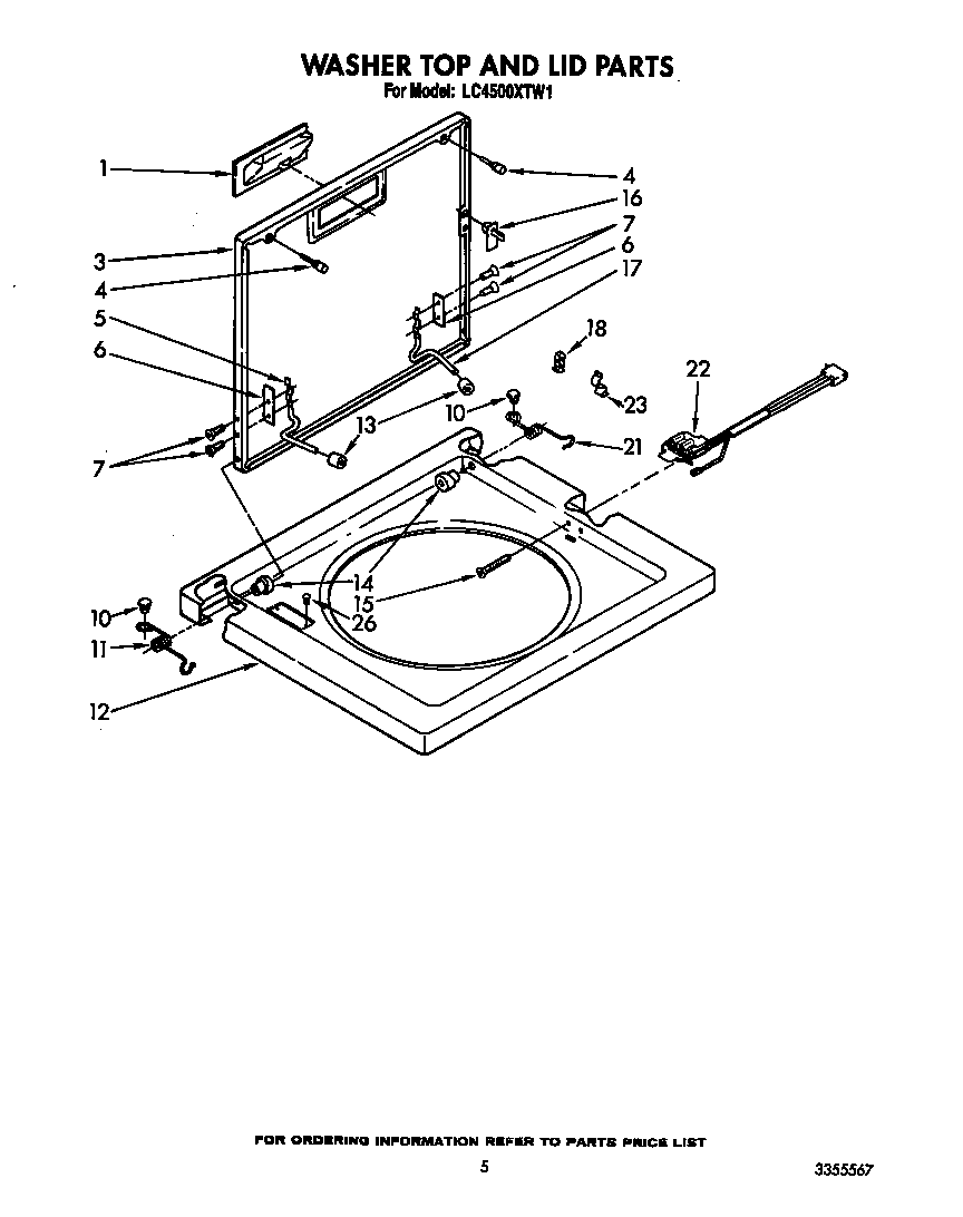 WASHER TOP AND LID