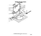 Whirlpool LC4500XTW1 washer top and lid diagram