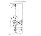 Whirlpool LC4500XTW1 brake and drive tube diagram