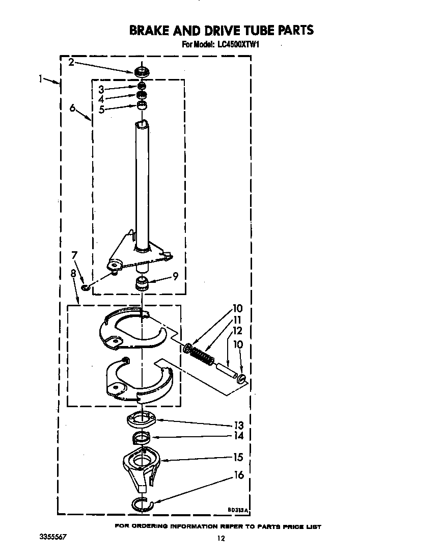 Brake and drive tube