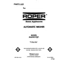 Roper AL6245VW1 front cover diagram