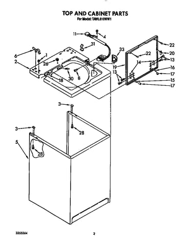 Top and cabinet