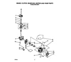 Estate TAWL610WW1 brake, clutch, gearcase, motor and pump diagram