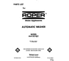 Roper AL4132VW1 front cover diagram