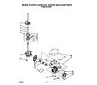 Roper AL4132VW1 brake, clutch, gearcase, motor and pump diagram
