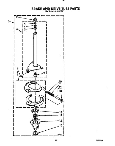 Brake and drive tube