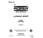 Roper AL5143VW1 front cover diagram