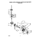 Roper AL5143VW1 brake, clutch, gearcase, motor and pump diagram