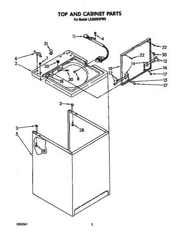 Top and cabinet