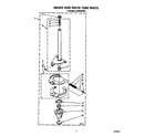 Whirlpool LA5550XPW8 brake and drive tube diagram