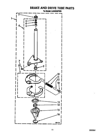 Brake and drive tube