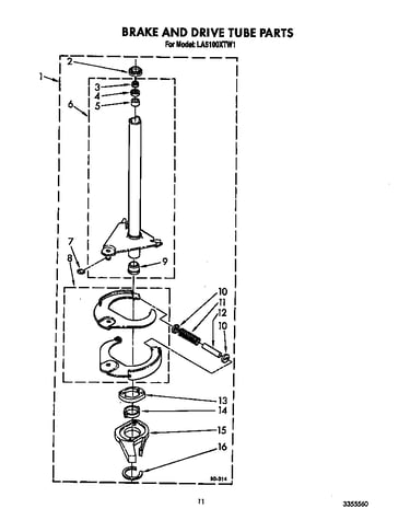 Brake and drive tube
