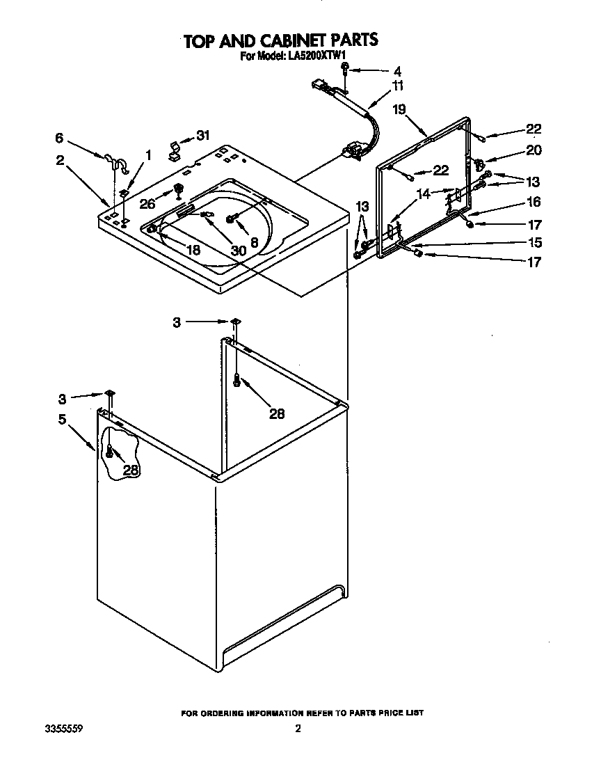 Top and cabinet