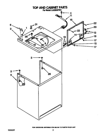 Top and cabinet