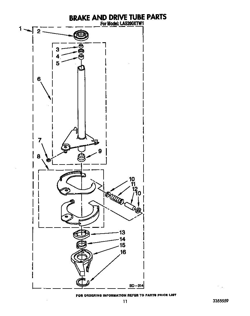Brake and drive tube