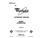 Whirlpool LA5500XTW1 front cover diagram