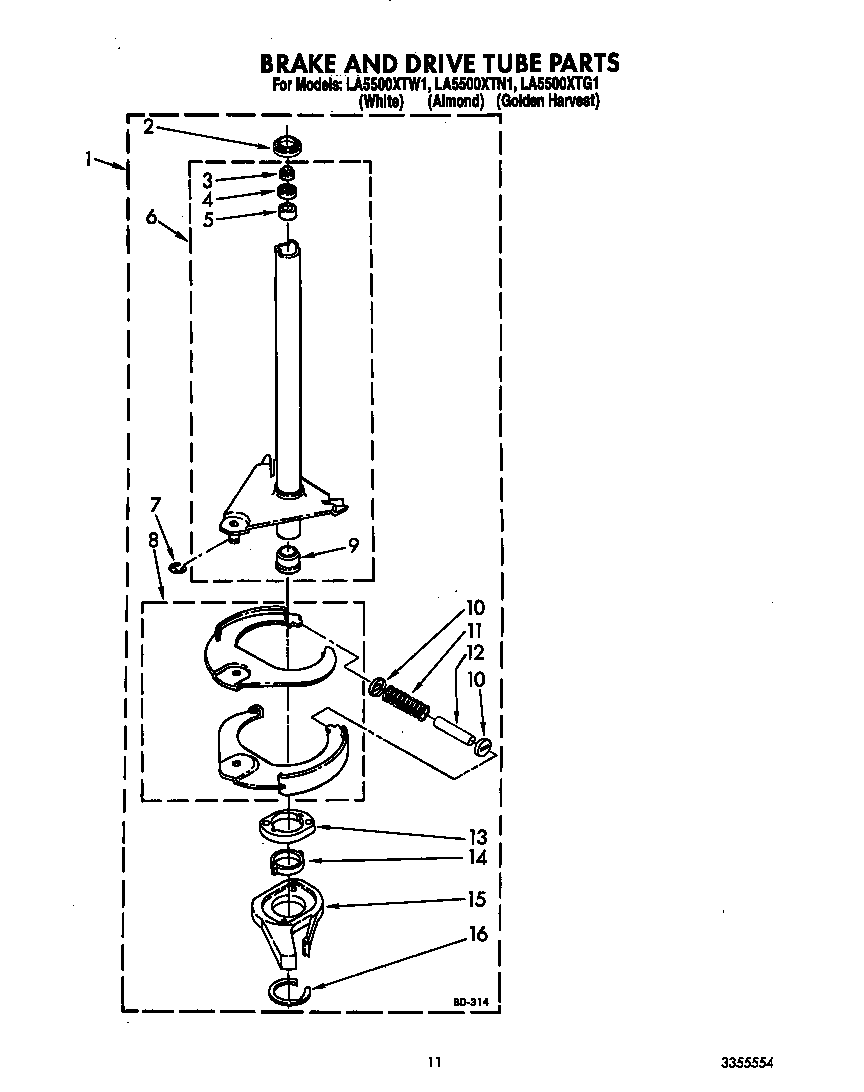 Brake and drive tube