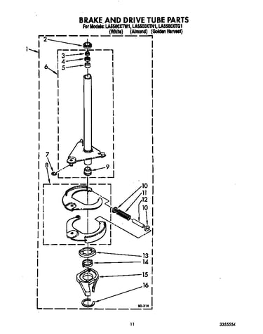 Brake and drive tube